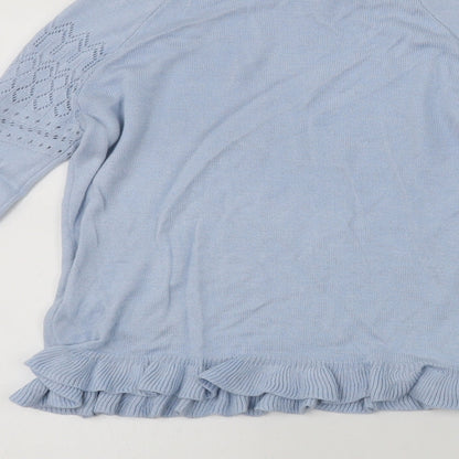 Womens UK Size 8 Topshop Blue Pullover Jumper
