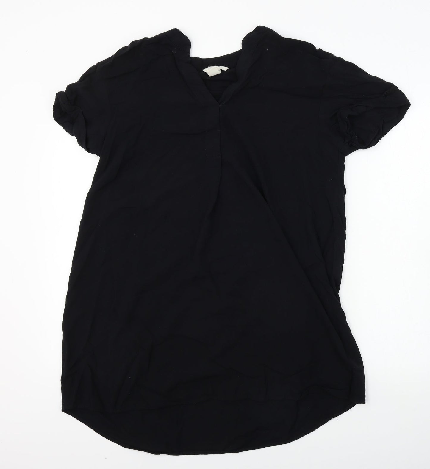 Womens UK Size S H&M Black Basic Blouse