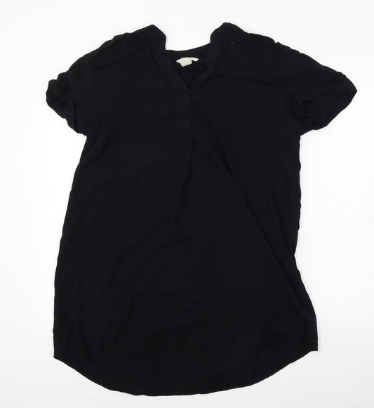 Womens UK Size S H&M Black Basic Blouse