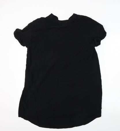 Womens UK Size S H&M Black Basic Blouse
