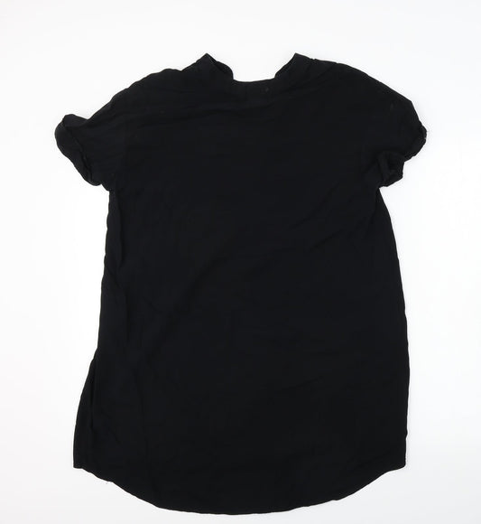 Womens UK Size S H&M Black Basic Blouse