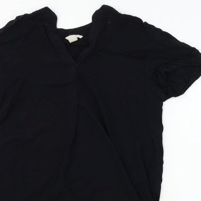 Womens UK Size S H&M Black Basic Blouse