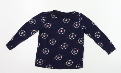 Additional front view of George boys’ blue basic t-shirt, size 5-6, years
