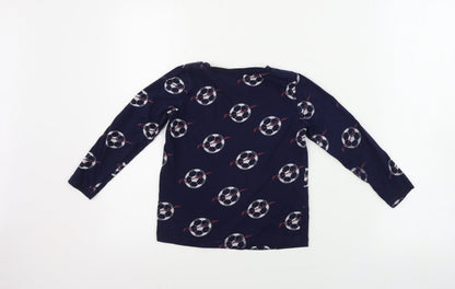 Back view of George boys’ blue basic t-shirt, size 5-6, years