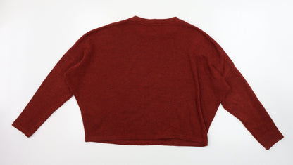Back view of Stradavarius women’s orange jumper, size S