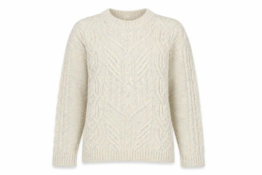 Front view of Falmer Heritage women’s beige jumper, size M
