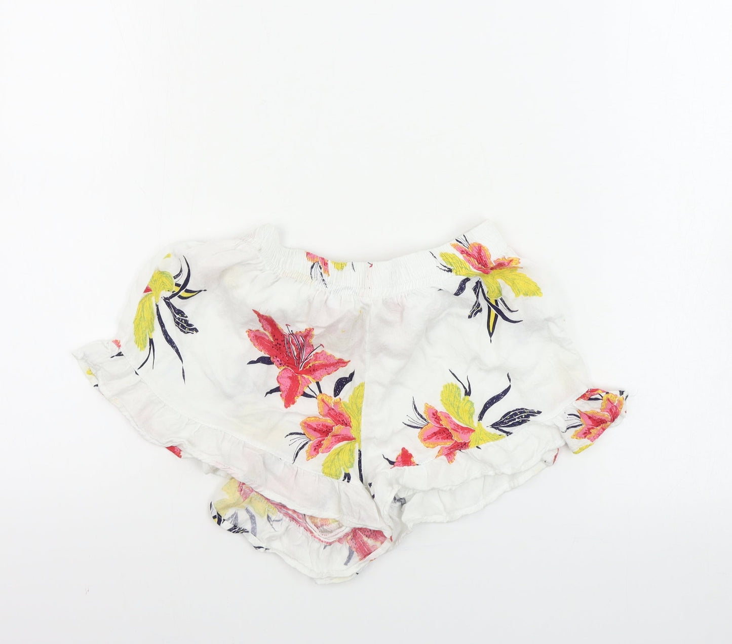 Women's Secret  Womens White Floral  Sweat Shorts Size S