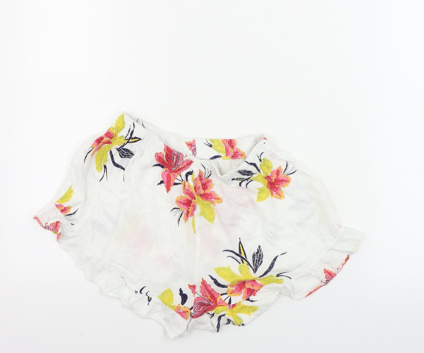 Women's Secret  Womens White Floral  Sweat Shorts Size S