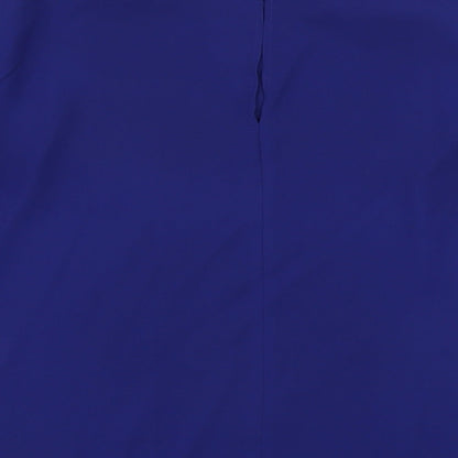 Womens UK Size 12 Warehouse Black Basic Button-Up