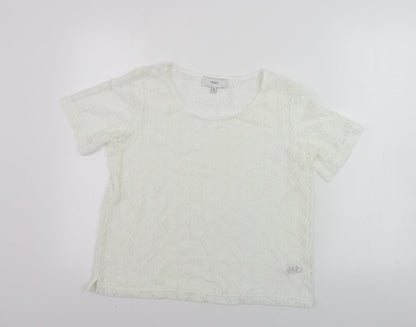 Womens UK Size 12 NEXT Ivory Basic T-Shirt