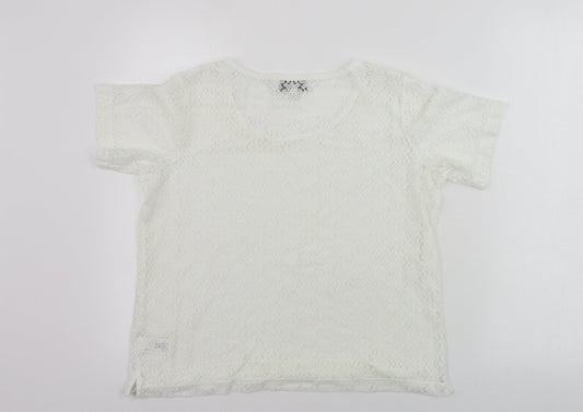 Womens UK Size 12 NEXT Ivory Basic T-Shirt