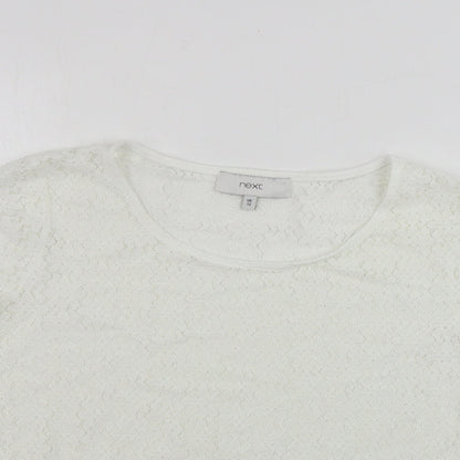 Womens UK Size 12 NEXT Ivory Basic T-Shirt
