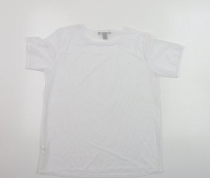 Womens UK Size 12 Atmosphere White Basic T-Shirt