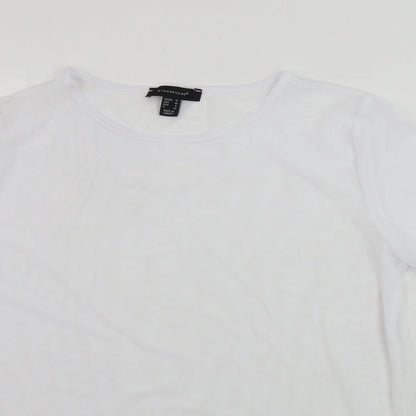 Womens UK Size 12 Atmosphere White Basic T-Shirt