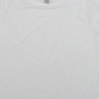 Womens UK Size 12 Atmosphere White Basic T-Shirt