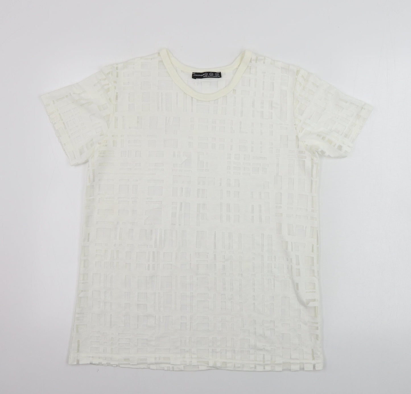 Womens UK Size 12 Atmosphere Beige Basic T-Shirt