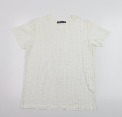 Womens UK Size 12 Atmosphere Beige Basic T-Shirt