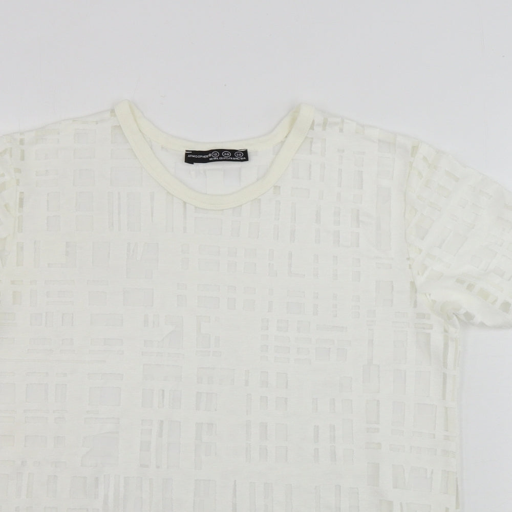Womens UK Size 12 Atmosphere Beige Basic T-Shirt