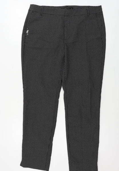 Womens UK Size 8 Zara Regular Fit  Black Trousers