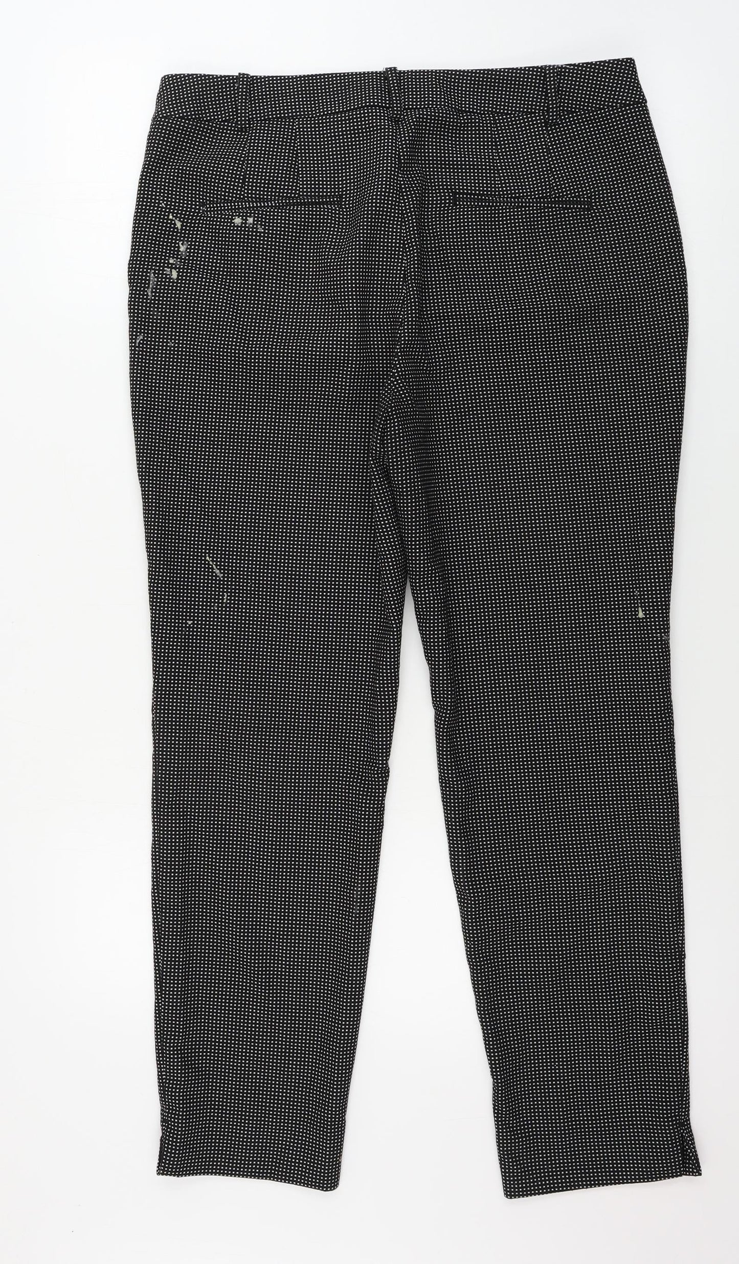 Womens UK Size 8 Zara Regular Fit  Black Trousers