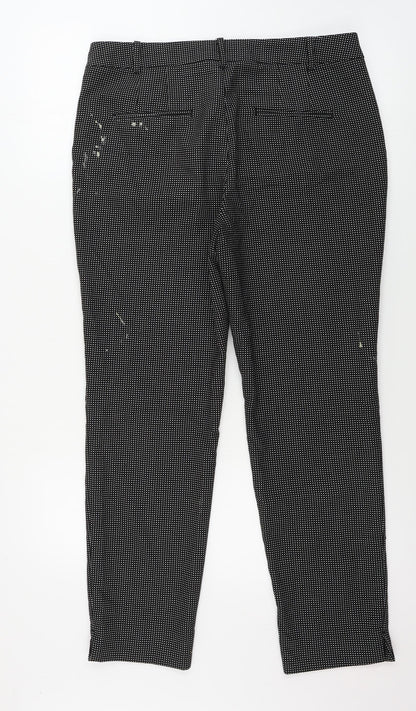 Womens UK Size 8 Zara Regular Fit  Black Trousers