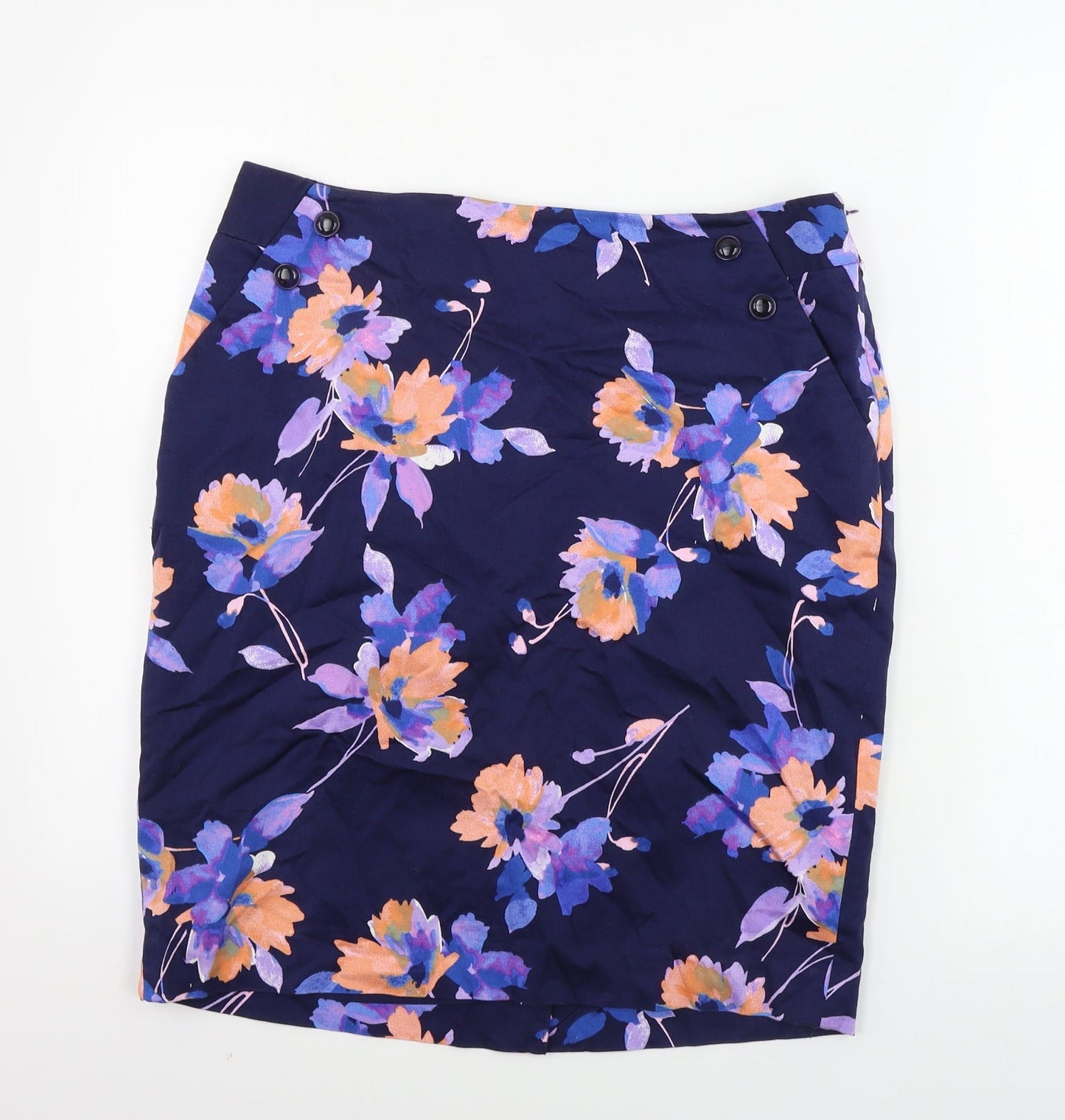 The Limited  Womens Blue Floral  Bandage Skirt Size 10