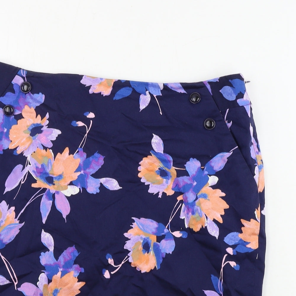 The Limited  Womens Blue Floral  Bandage Skirt Size 10