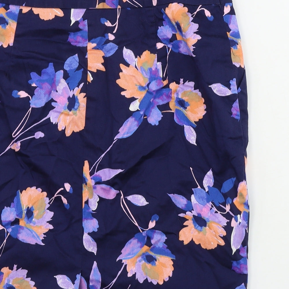 The Limited  Womens Blue Floral  Bandage Skirt Size 10