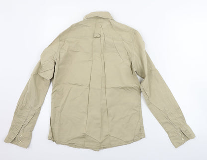 Russell Collection  Mens Beige    Button-Up Size S