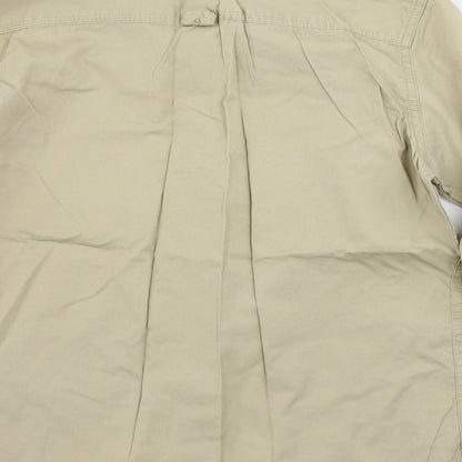 Russell Collection  Mens Beige    Button-Up Size S
