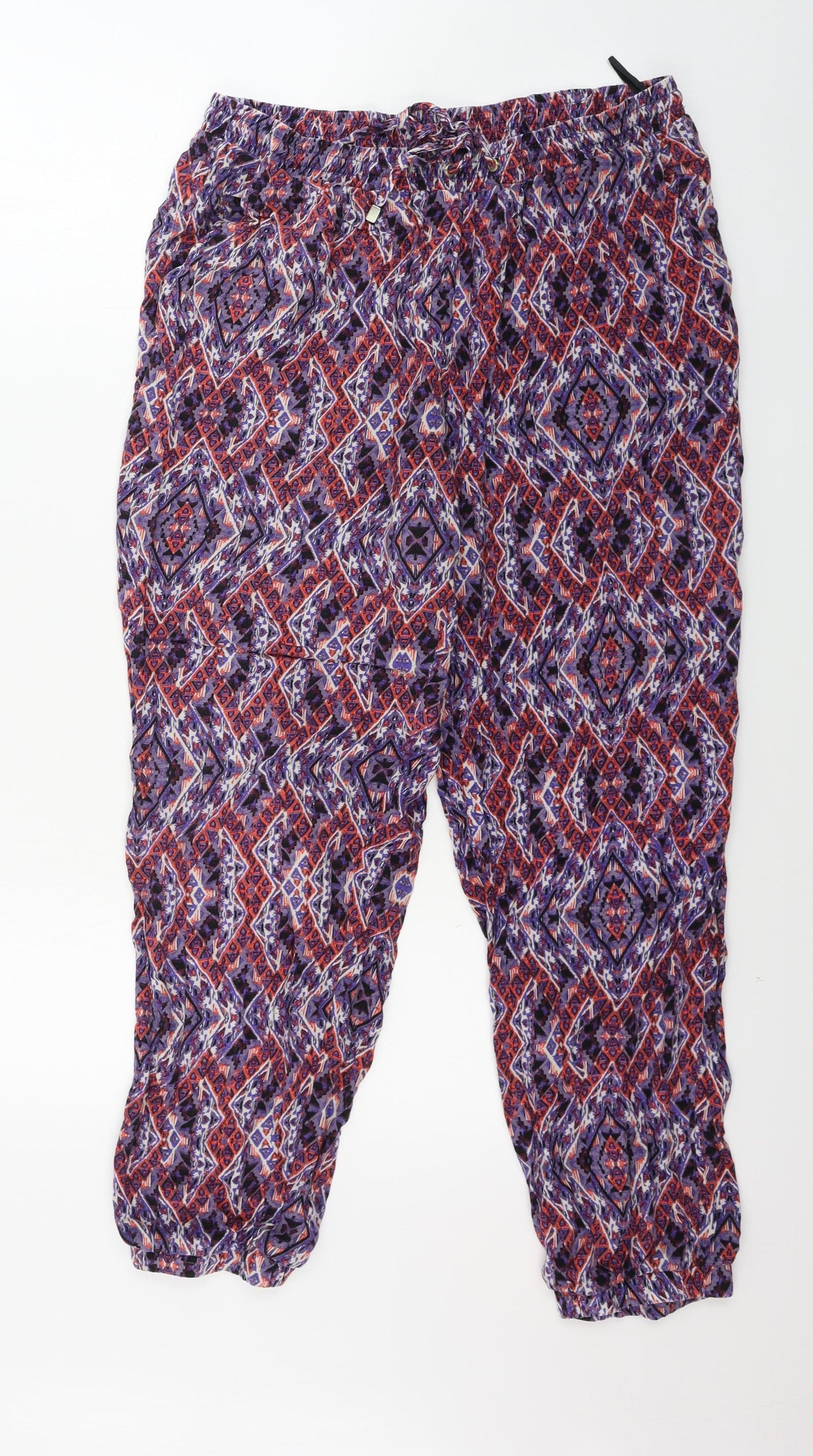 Womens UK Size 12 New Look Regular Fit  Purple Trousers