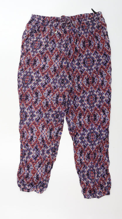 Womens UK Size 12 New Look Regular Fit  Purple Trousers