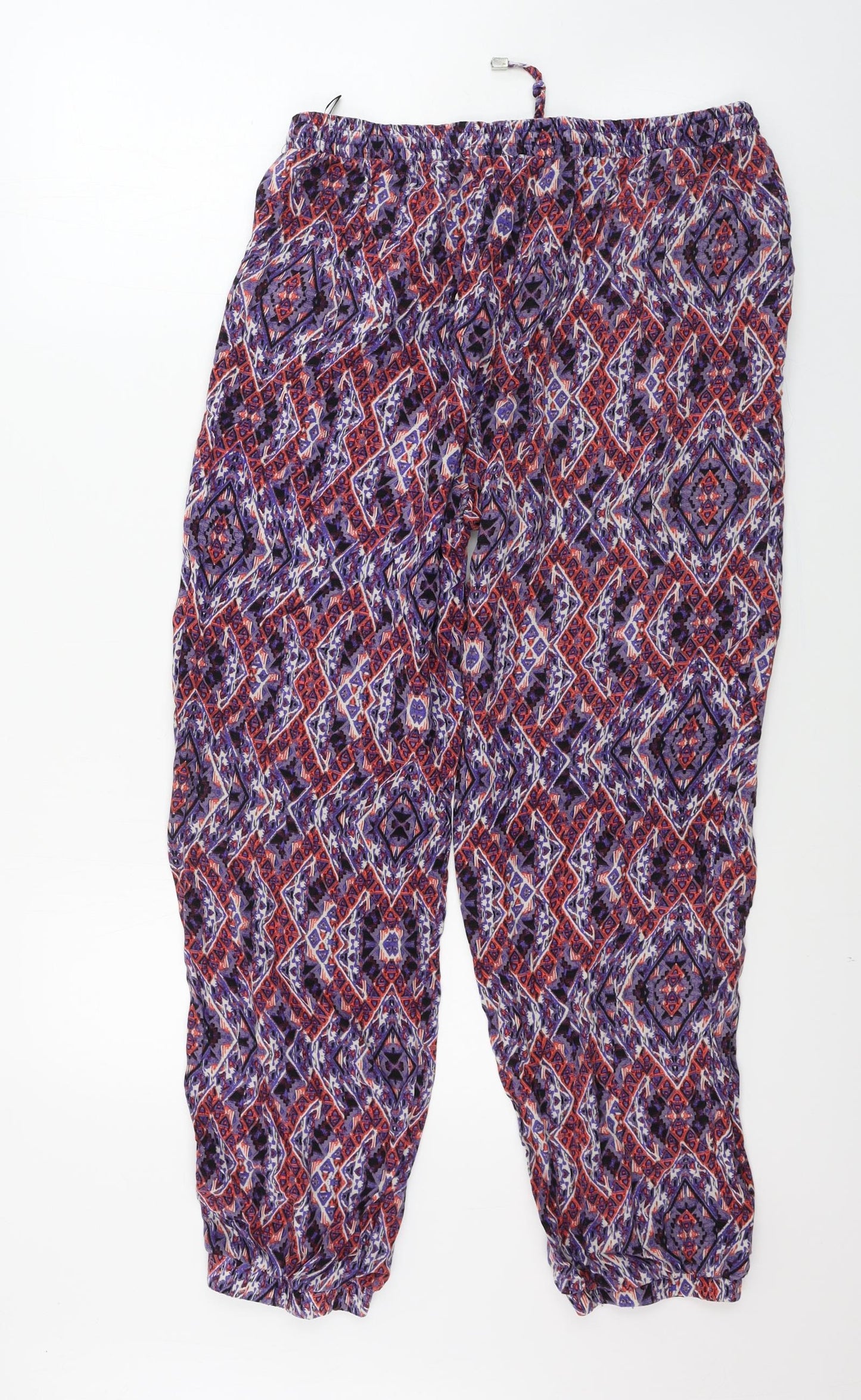 Womens UK Size 12 New Look Regular Fit  Purple Trousers