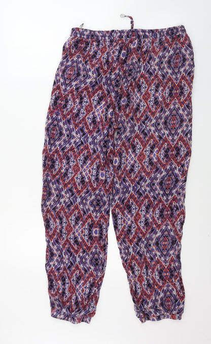 Womens UK Size 12 New Look Regular Fit  Purple Trousers