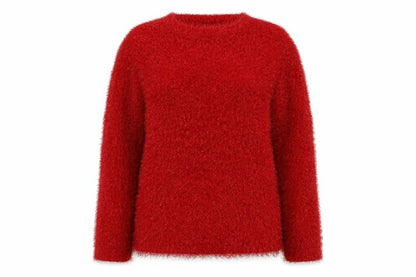 Front view of Damart women’s red jumper, size L