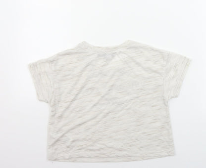 Back view of New Look girls’ beige basic t-shirt, size 9, years