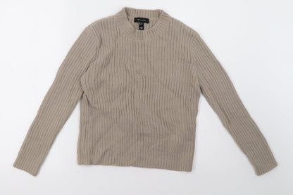 Additional front view of New Look women’s beige pullover sweatshirt, size UK 10