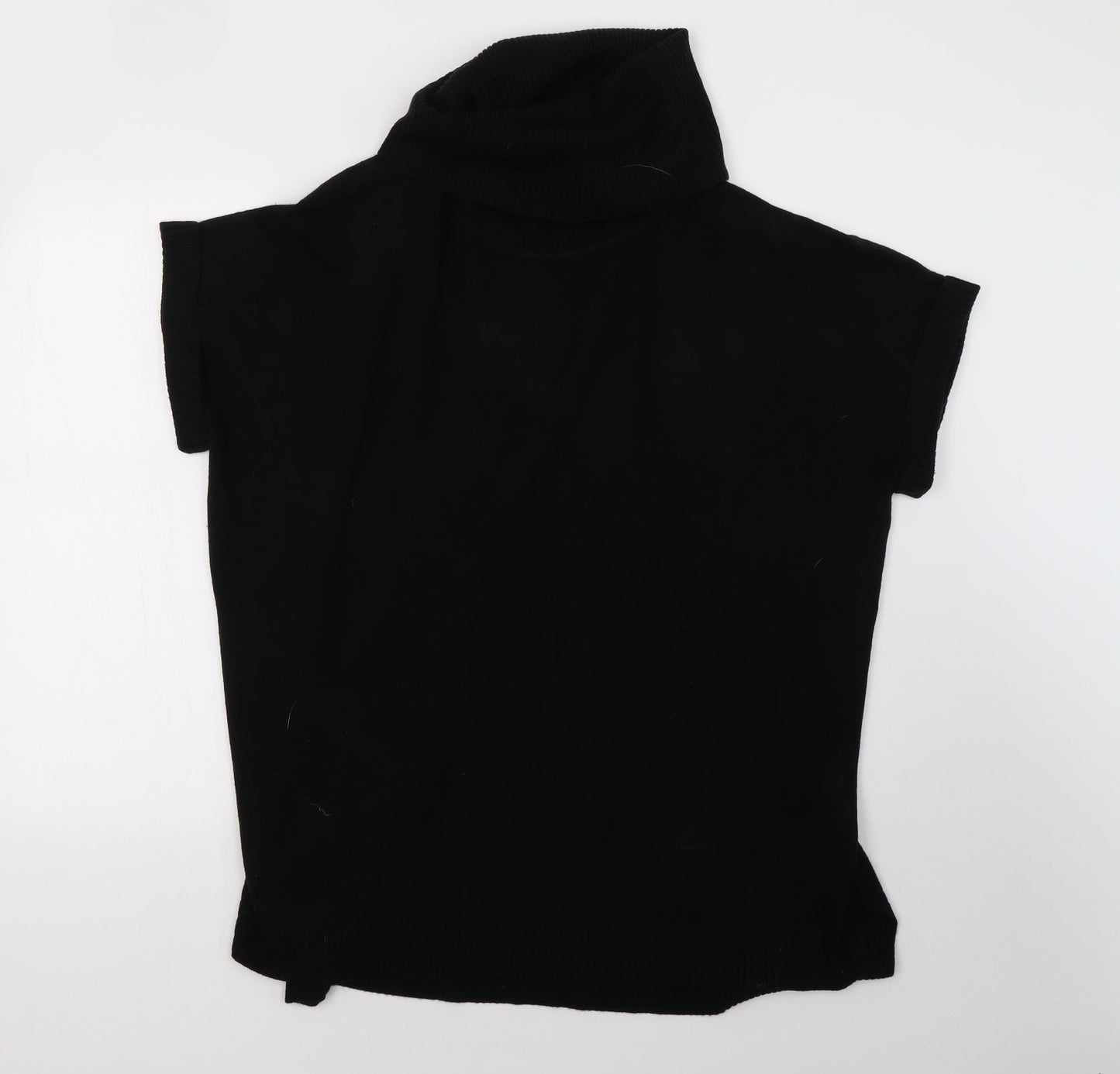 F&F Womens Black  Knit Pullover Sweatshirt Size 12