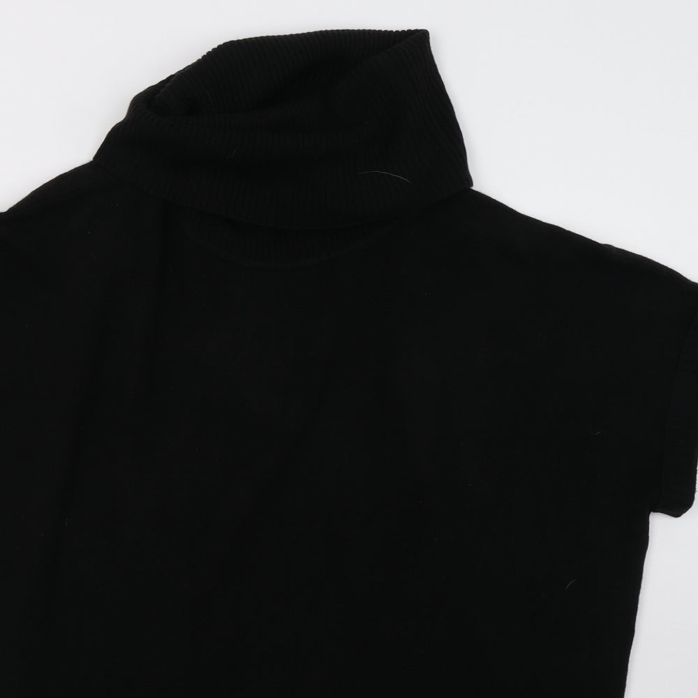 F&F Womens Black  Knit Pullover Sweatshirt Size 12
