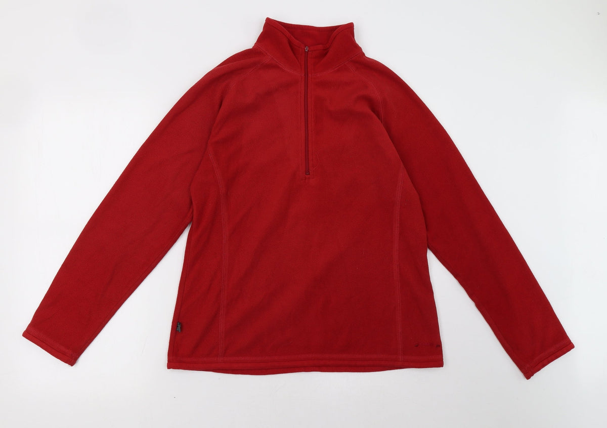 Additional front view of Mountain Life women’s red pullover sweatshirt, size UK 12