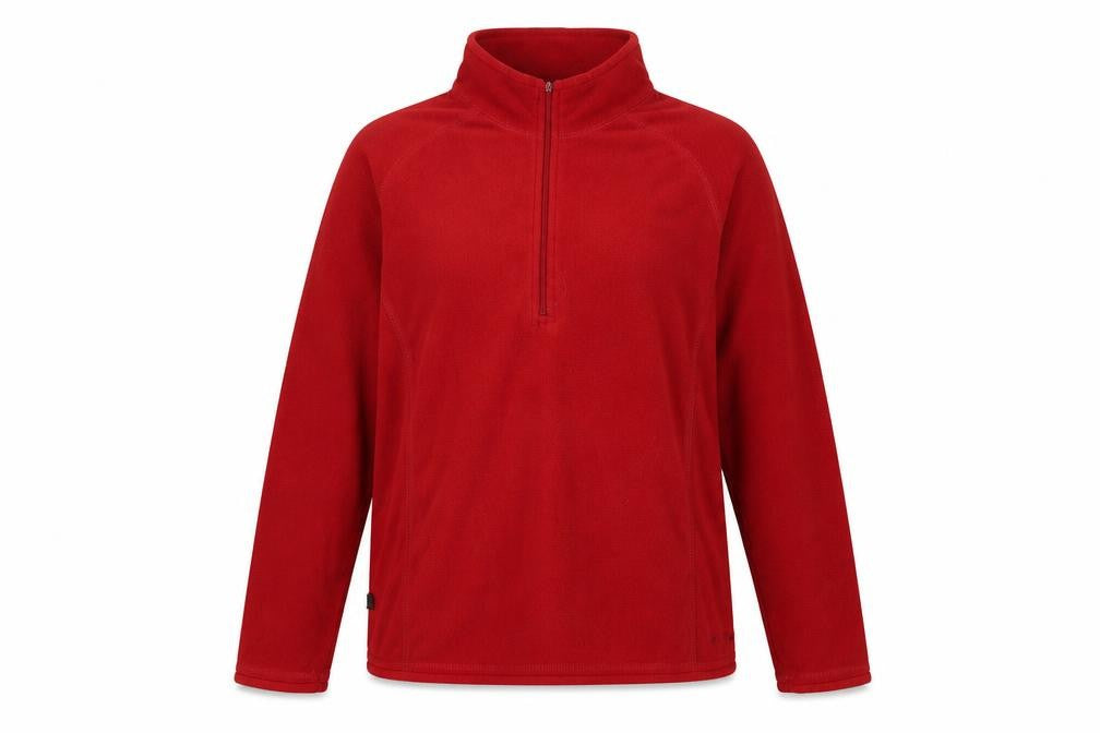 Front view of Mountain Life women’s red pullover sweatshirt, size UK 12