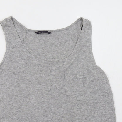 Womens UK Size 10 Marks and Spencer Grey Basic Tank