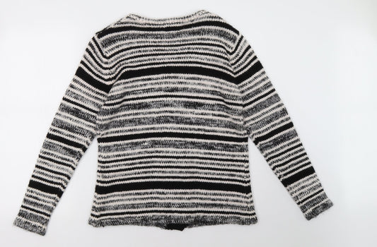 arista Womens Grey Geometric  Cardigan Jumper Size 14