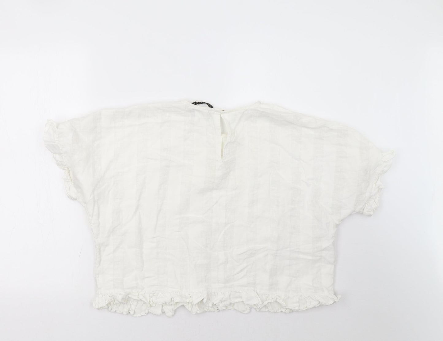 Womens UK Size M Zara White Basic T-Shirt