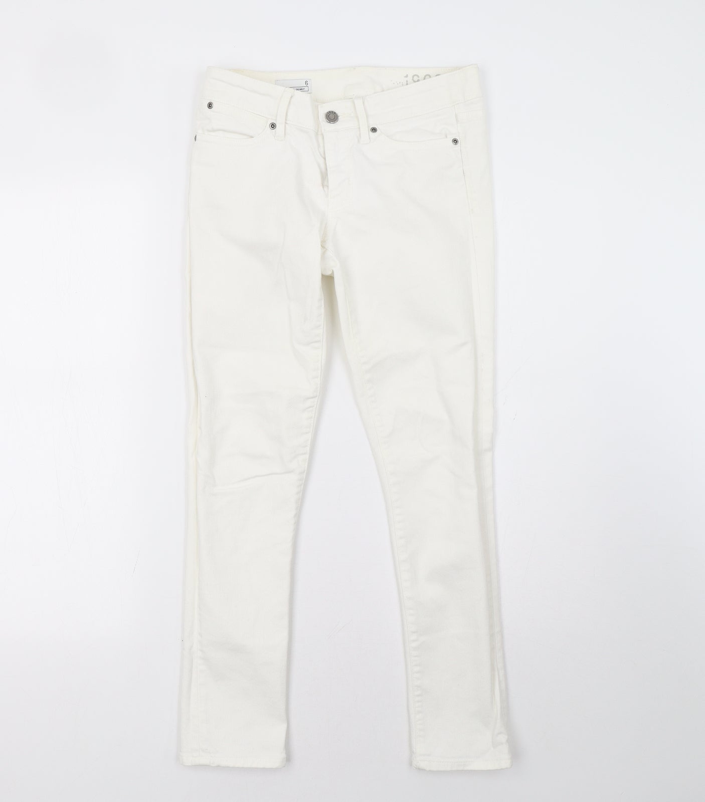 1969 Womens White  Denim Straight Jeans Size 6 L27 in