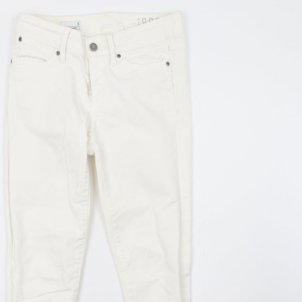 1969 Womens White  Denim Straight Jeans Size 6 L27 in