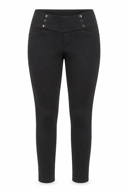 Front view of Preworn women’s grey jegging trousers, size UK 30, 29-inch leg