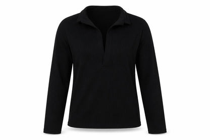 Front view of ASOS women’s black pullover sweatshirt, size M