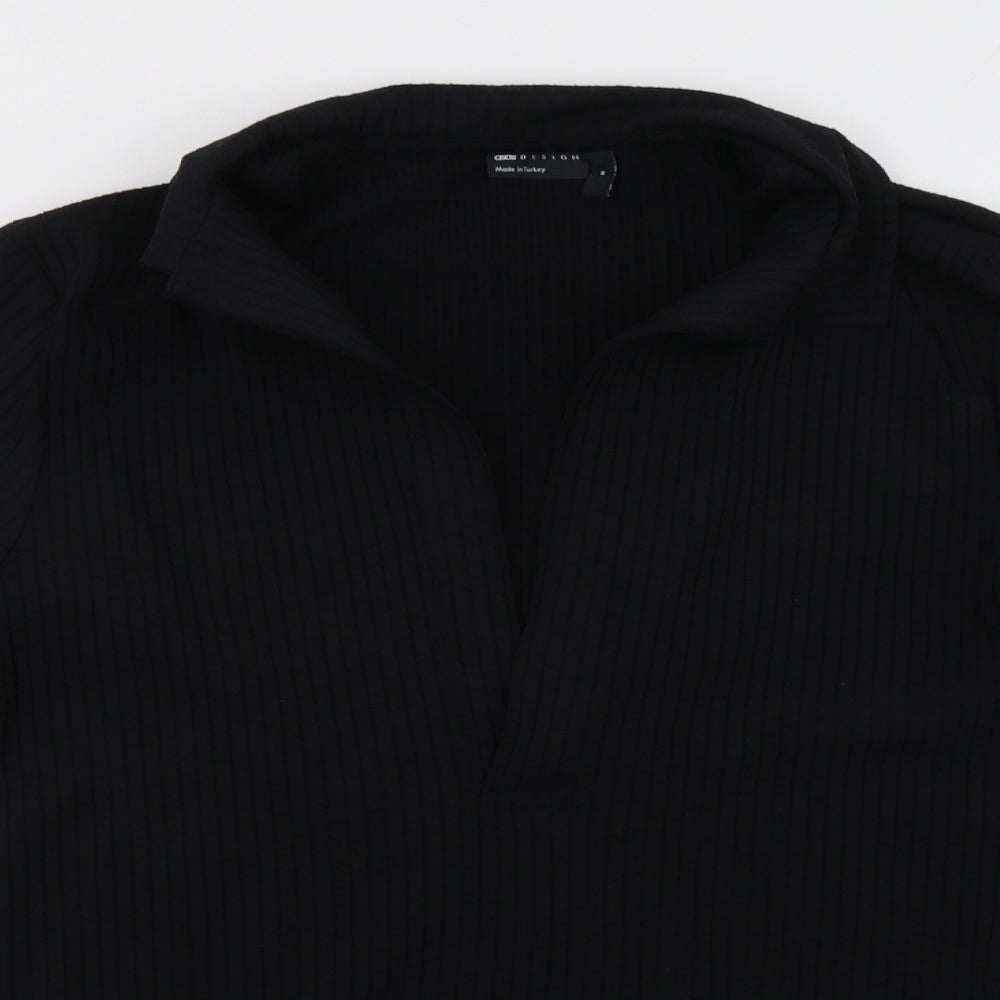 Womens UK Size M ASOS Black Pullover Sweatshirt