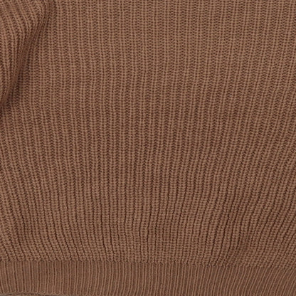 Boohoo Womens Brown   Pullover Sweatshirt Size L